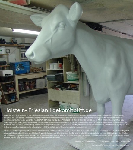 Melkkuh Holstein Friesian Kuh lebensgroß 3D Außenwerbung Skulptur Tierfigur Deko - Picture 20 of 20
