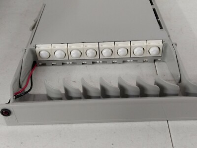 Siecor Fiber OpticTerminal Box 8 Ports Patch Panel Splice w/ 8 Cable Assemblies 