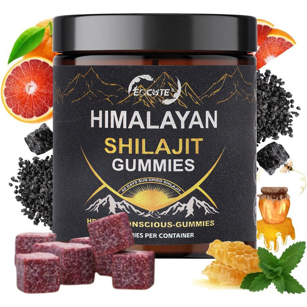 100% Pure Himalayan Shilajit Resin Gummies - Organic Natural Supplement