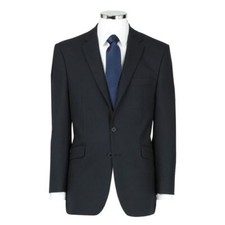 SCOTT Wool Rich Single Breasted Plain Navy Suit Jacket in Chest 50 to 60, S/R/L