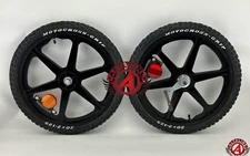 20 X 2.125 6-SPOKE MAG RIM W/ OLD SCHOOL BMX MOTOCROSS-GRIP TIRES SCRAMBLER BIKE
