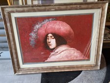 Dipinto Tempera Di Armando De Stefano Contemporanea sant’Erasmo Originale Salomè