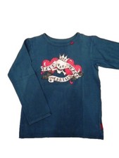 667 / sixsixseven Shirt langarm Gr. 122/128 mit Totenkopf