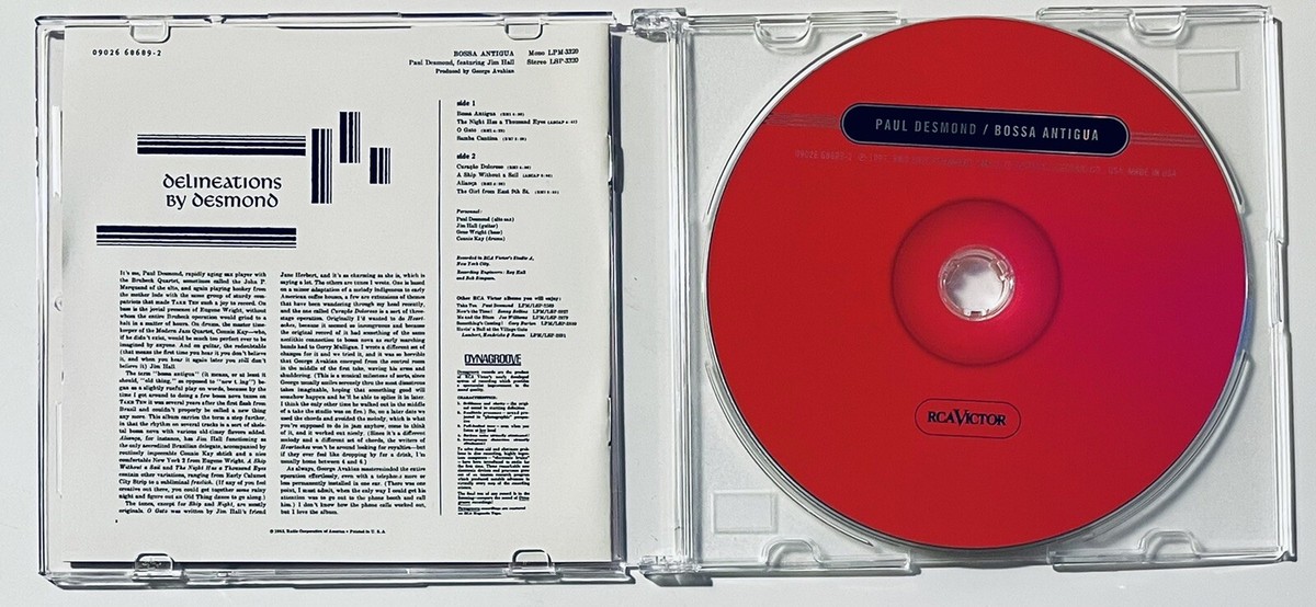 Paul Desmond Bossa Antigua CD BUY MORE & SAVE No Back Inlay Card