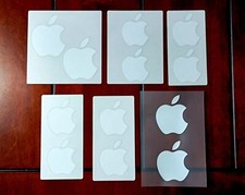 Lot of 6 Pair of Apple Logo Decal Sticker White 12 Total Stickers 