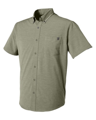 HUK Men's Size S-3XL Kona Solid Short Sleeve Fishing Shirt UPF 30 - Picture 25 of 35