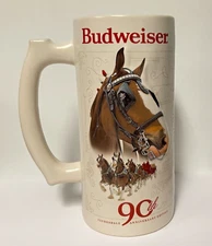 2023 Budweiser Holiday stein with DEFECTS from Christmas mug series LOW QUALITY