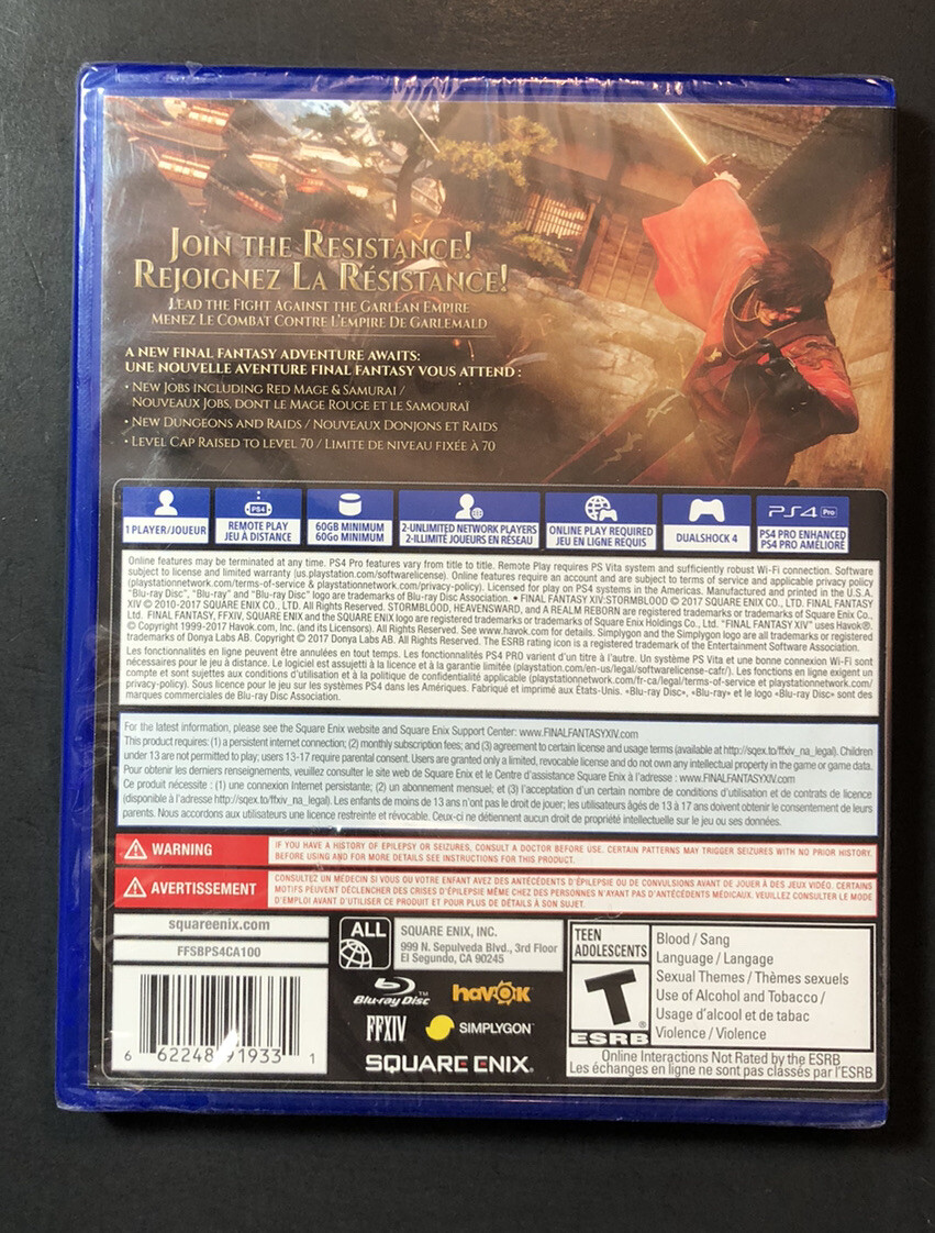 Final Fantasy XIV Online [ Stormblood ] (PS4) NEW | eBay