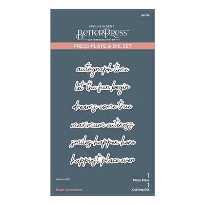 Spellbinders BetterPress Press Plate & Die Set-Magic Sentiments 5A002CBR-1GFWQ