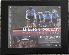 Bill Walton Personally Owned  2014 Million Dollar  Challenge Plaque 