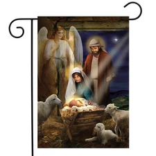 Briarwood Lane Holy Nativity Christmas Garden Flag