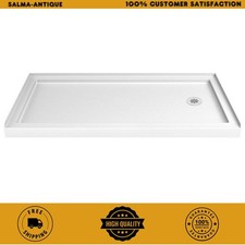 SlimLine 60 32 in Single-Threshold Shower Pan Base White RH Drain