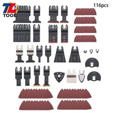116PCS Oscillating Saw Blades Kit - Universal Cutting  Sandpaper Accessories