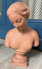 Belle Sculpture Buste Terre cuite Femme Nue début XXéme 30cm