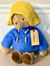 VTG 1975 Paddington Bear Plush Eden Toys 15" Blue Coat Yellow Hat w/ Tags