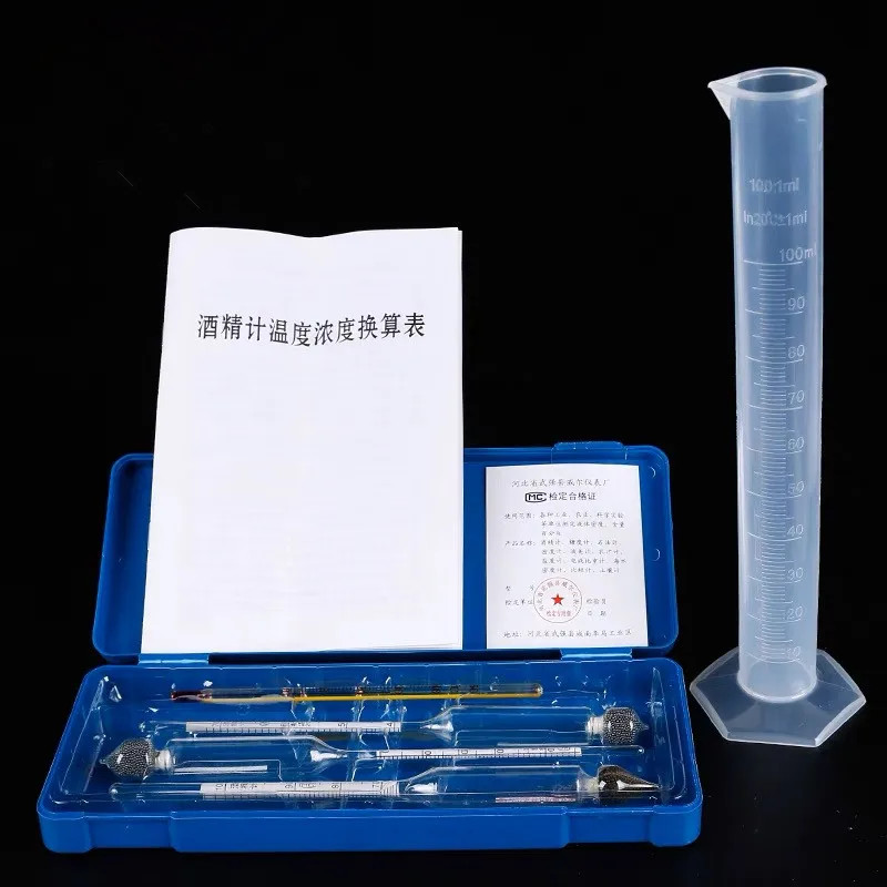 Alcohol Meter Hydrometer Thermograph Usedto Test Alcohol Level for Homebrewing D