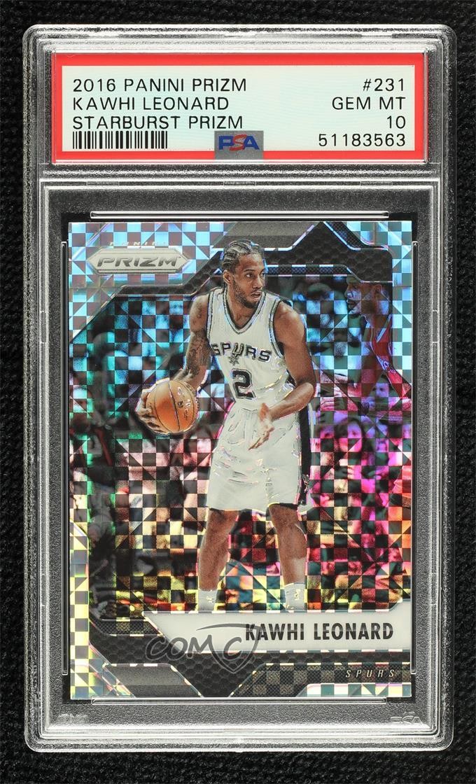 2016-17 Panini Prizm Retail Starburst Kawhi Leonard #231 PSA 10 GEM MT 00ur