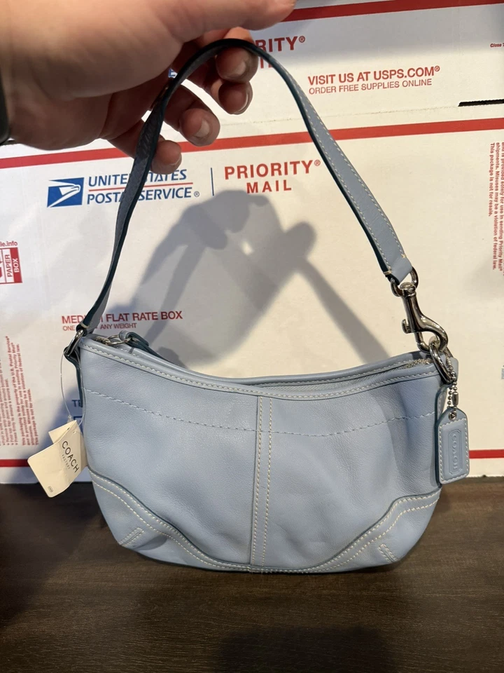 Coach Y2K Vintage 2005 Azul Hielo Hobo Soho A053-4283 Foto 2 de 4