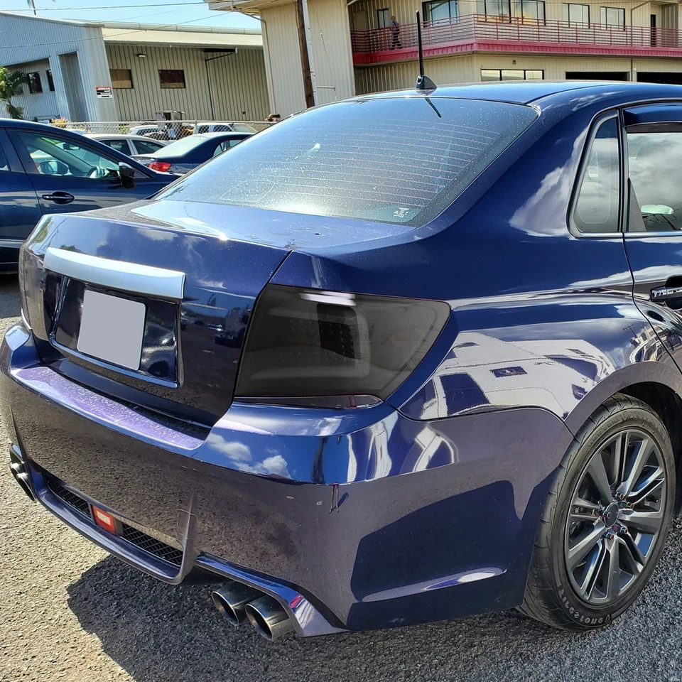 Black Smoke Tail Lights Fits 2008-2014 Subaru Impreza WRX STI LED Sequential Bar Foto 2 de 4