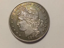 USA 1879 Metric Goloid 100 Cents Econumía Fantasy Coin, Rare