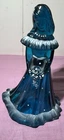 3071 Fenton Snow On Twilight Blue Bridesmaid Figurine Mint!