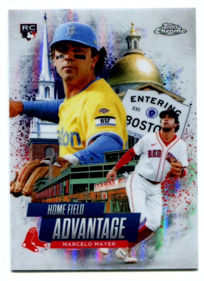 2025 Topps Chrome Update Marcelo Mayer Home Field Advantage Rookie SSP Red Sox