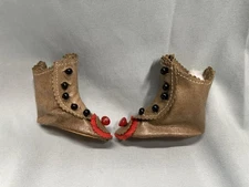 Hand Made Tan Boots For French fashion Doll Fits Reproduction Huret