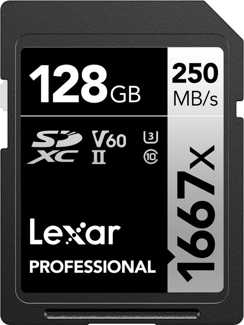 Lexar 128GB Professional 1667x UHS-II SDXC V60