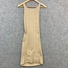 Cotton On Dress Womens Medium Beige Ribbed Knit Bodycon Sleeveless 54809