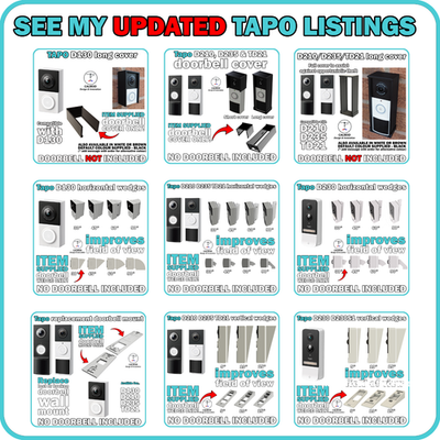 Tapo replacement doorbell mounts - D130 D230 TD23 D210 D235 TD21