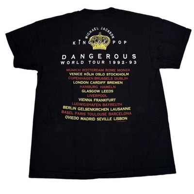 Vintage Michael Jackson Dangerous World Tour 1992-93 90s POP Sz.L