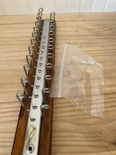Vintage Wood  Chrome Tie Scarf Belt Holder Rack Organizer Holds 24 New No Box