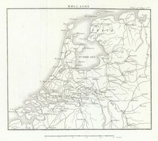 Holland—Niederlande 1817 alte antike Vintage Karte Plan Chart