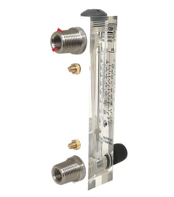 2PC liquid flowmeter water flow meter panel rotameter liquid with valve 0.2-2LPM