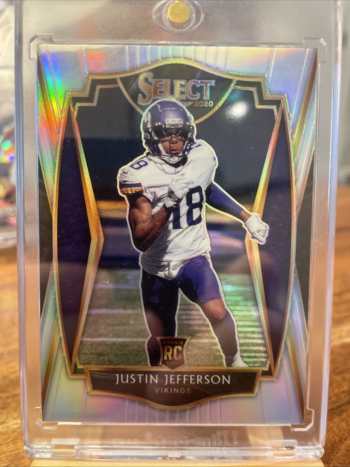 2020 Panini Select - Premier Level Justin Jefferson #161 Silver Prizm (RC)