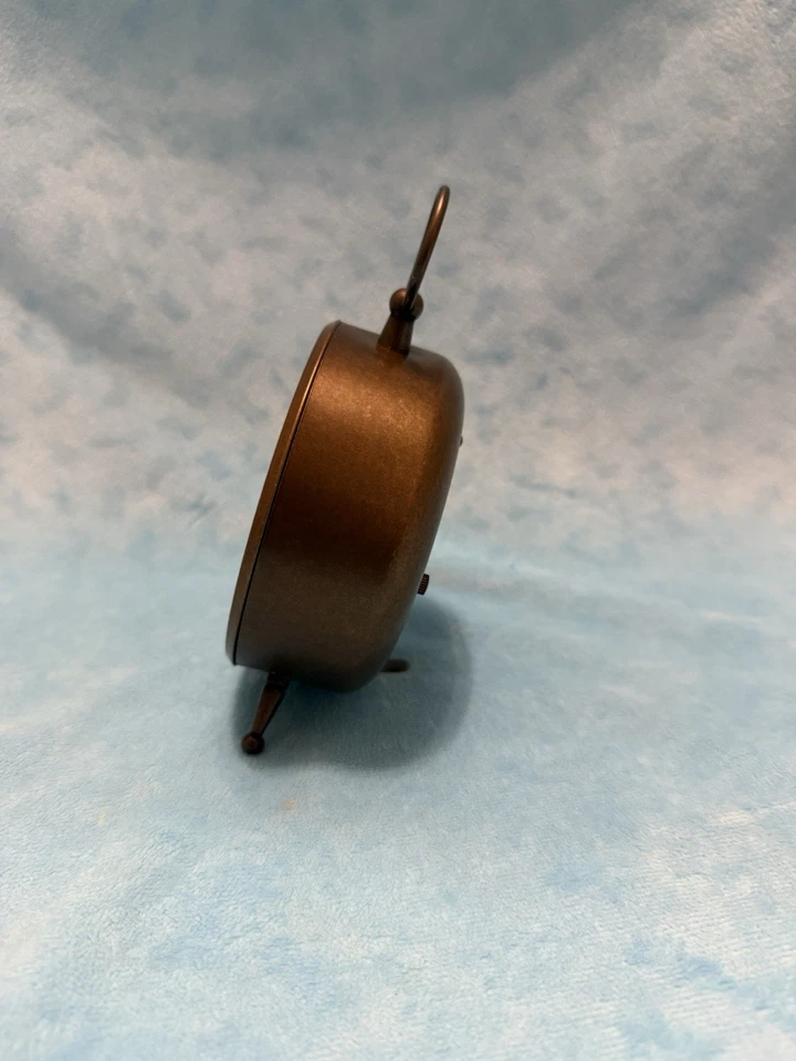 ⏰ CROSLEY Vintage Metal Alarm Clock Brass Color Shabby Chic Decorative Tested 🌟 - Image 3 of 4
