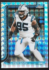 2025 Topps Chrome #47 Derrick Brown Carolina Panthers Prism Hyper Refractor