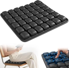 Inflatable Seat Cushion, Airplane Seat cushion for Long Flights Without Air Pump
