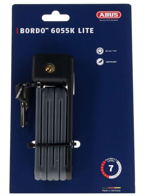New Abus Bordo 6055K Lite Folding Bike / Bicycle Lock with K