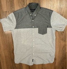 Molokai Surf Co. Color Block Short Sleeve Button Down Shirt Lg