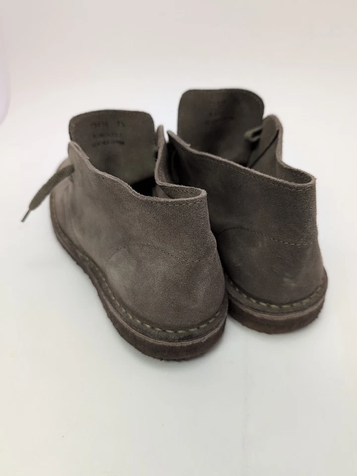 J.Crew Chukka 靴子 男式 9 美国麂皮绒 皮革 灰色 米色 踝系带 AAC89 — 第 4/4 张图片