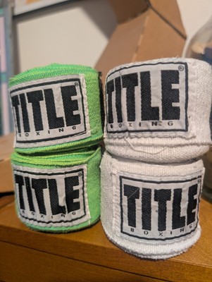 Title Boxing 180'' Semi Elastic Handwraps - green, White