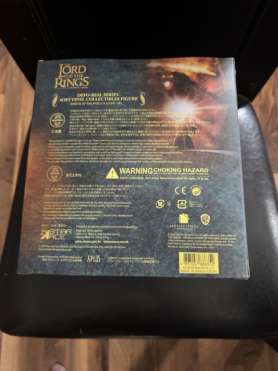 X-Plus ロード・オブ・ザ・リング スBALROG 2.0 LIGHT UP Balrog 2.0 Light Up w/ Gandalf Defo-Real Star Ace Toys Vinyl LOTR