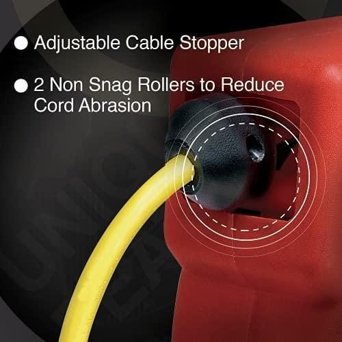 ReelWorks Mountable Retractable Extension Cord Reel - 12AWG x 40' Ft, 3 Grounded