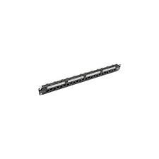 Tripp Lite 24-Port Cat6a Cat6 Cat5e Patch Panel 110 RJ45 1URM TAA Black 19"