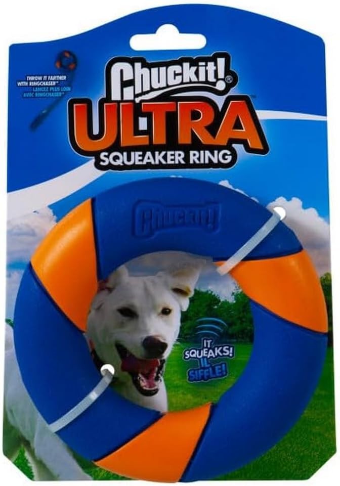 Chuckit Ultra Squeaker Ring Ultimate Outdoor Chase and Fetch