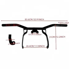 Black Engine Guard Crash Bar For Harley Touring Road Street Glide 2014-2025