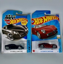 Hot Wheels Alfa Romeo Lot Of 2x - Alfa Romeo 8C Competizione Black & Red Variant