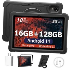 Tablet 10 Inch Android 14 Tablet, 16GB RAM 128GB ROM, 1TB Expansion, Octa