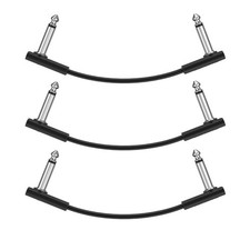 Donner Flat Patch Cables for Guitar Effect Pedal 6 Inch Save 6 Inch, Black